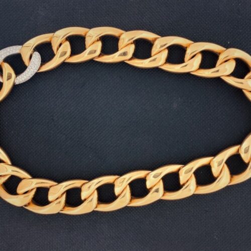 S1011 Collier mit Diamantbesatz 148,01g 750/1000