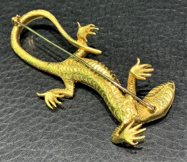 S1121 Brosche FOCHTMANN Salamander Gecko – Bild 3