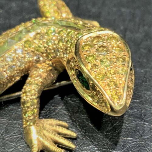 S1121 Brosche FOCHTMANN Salamander Gecko