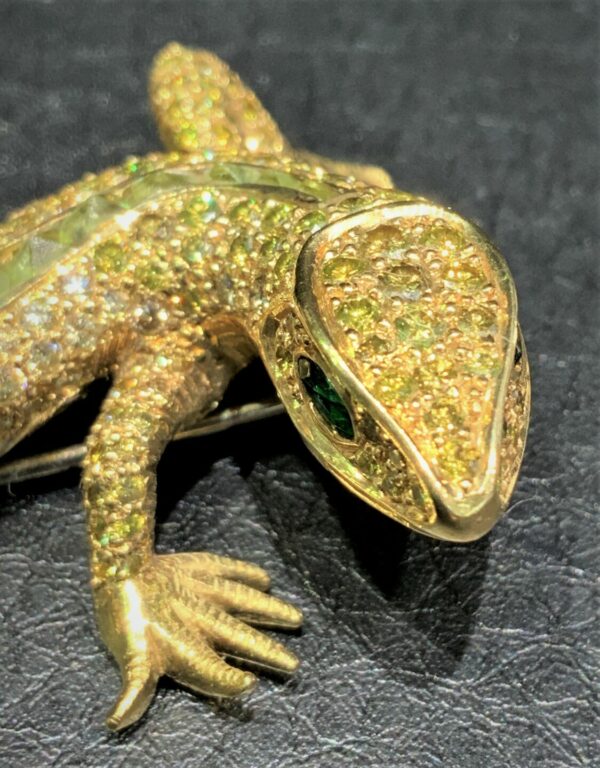 S1121 Brosche FOCHTMANN Salamander Gecko – Bild 2