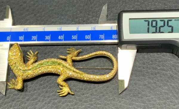 S1121 Brosche FOCHTMANN Salamander Gecko – Bild 4