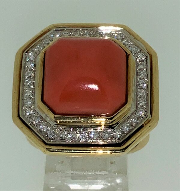 S1128 Ring Coralle mit Brillanten