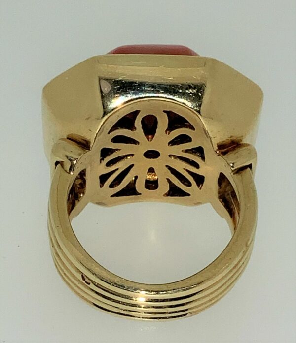 S1128 Ring Coralle mit Brillanten – Bild 4