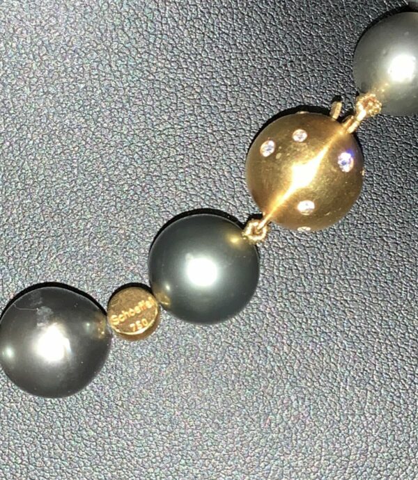 S1126 Schoeffel Tahitiperlencollier (14,36-11,66 mm) – Bild 2