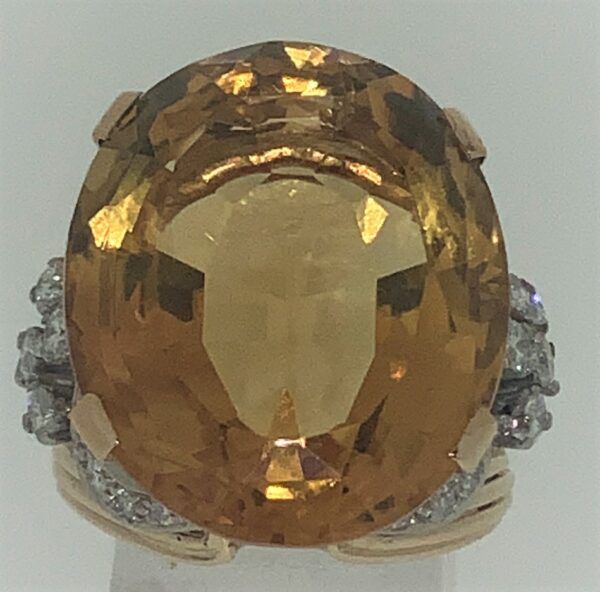 S1155 Ring Citrin Vintage