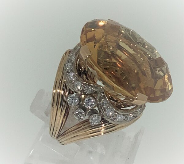 S1155 Ring Citrin Vintage – Bild 5