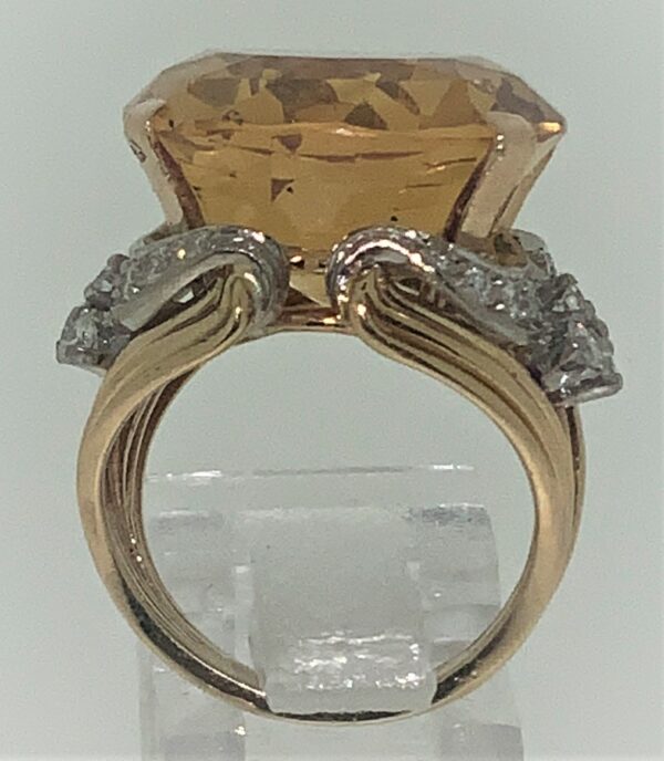 S1155 Ring Citrin Vintage – Bild 4
