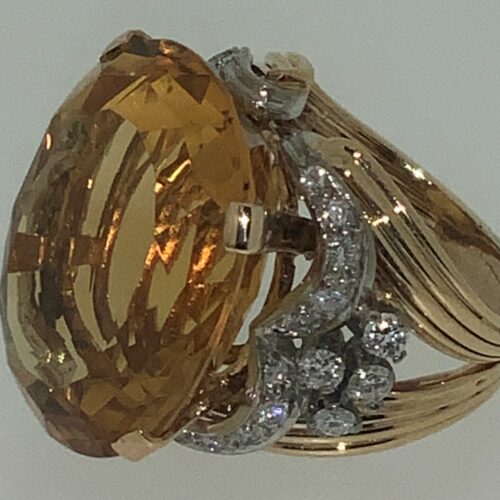 S1155 Ring Citrin Vintage