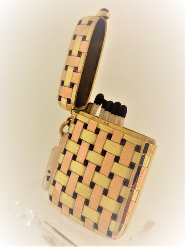 A1004 LA GLOCHE Goldene Streichholzschachtel – Bild 3