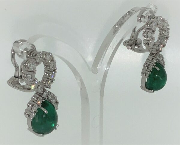 S1162 Ohrhänger Diamanten, Smaragde – Bild 4