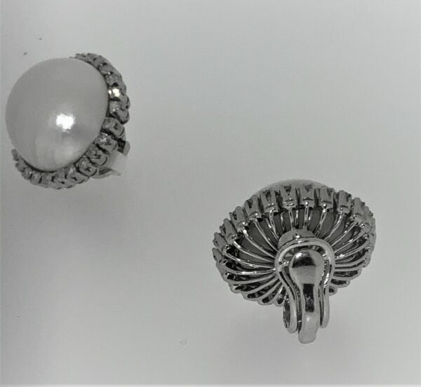 S1171 Ohrclips Mabeperle Diamanten – Bild 3