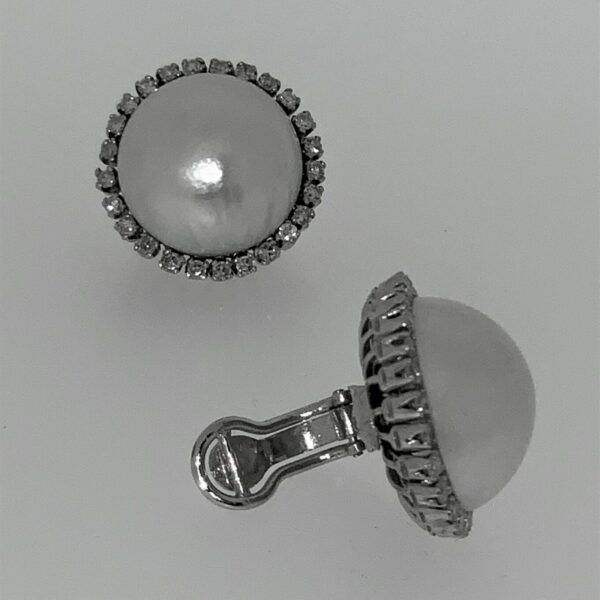 S1171 Ohrclips Mabeperle Diamanten