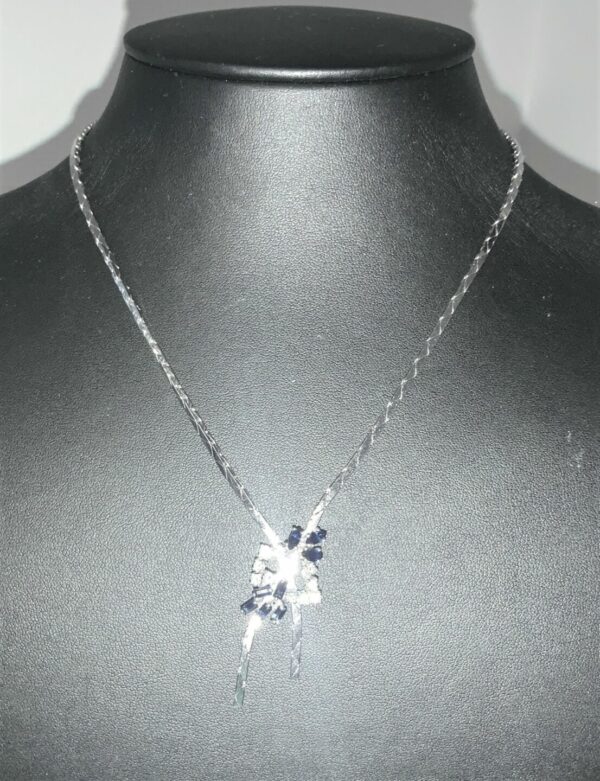 S1033 Collier mit Safire und Diamanten