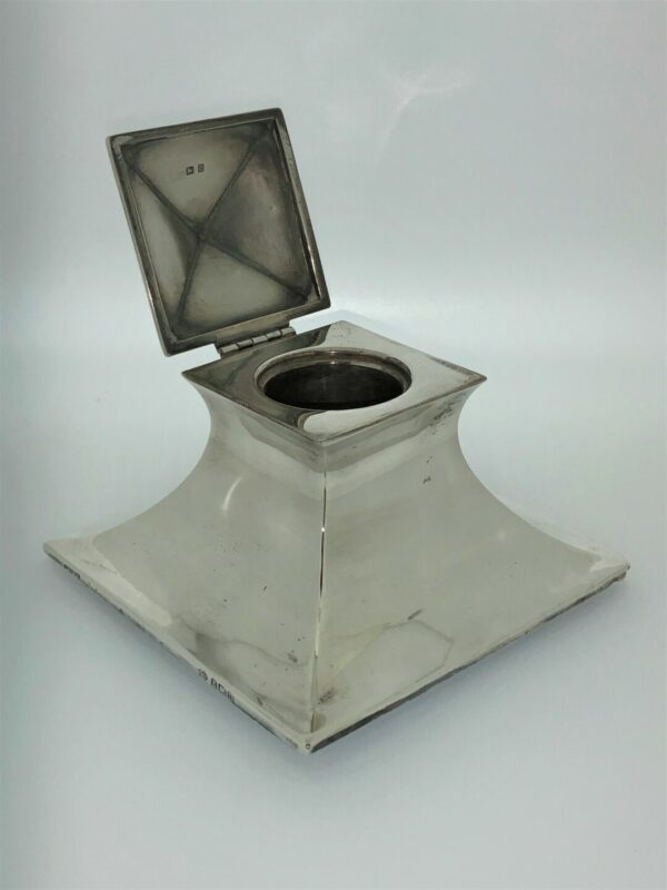 A1015 Tintenfass England Birmingham 1912 SSHLD Sterlingsilber 291,69 g. – Bild 2