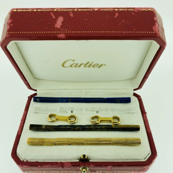 S1090   Manschettenknöpfe Cartier (Model Tricolor)