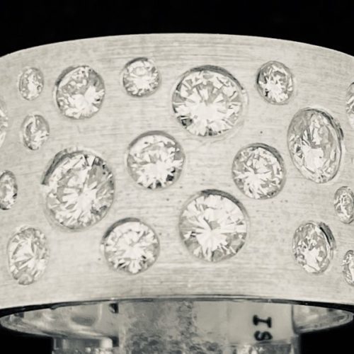 S1104 Brillantring Bandring mit Diamanten