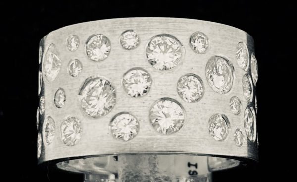S1104 Brillantring Bandring mit Diamanten