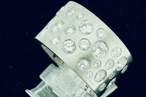 S1104 Brillantring Bandring mit Diamanten – Bild 2
