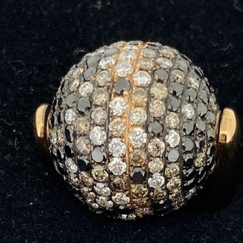 S1108 Ring Kugel mit Diamanten