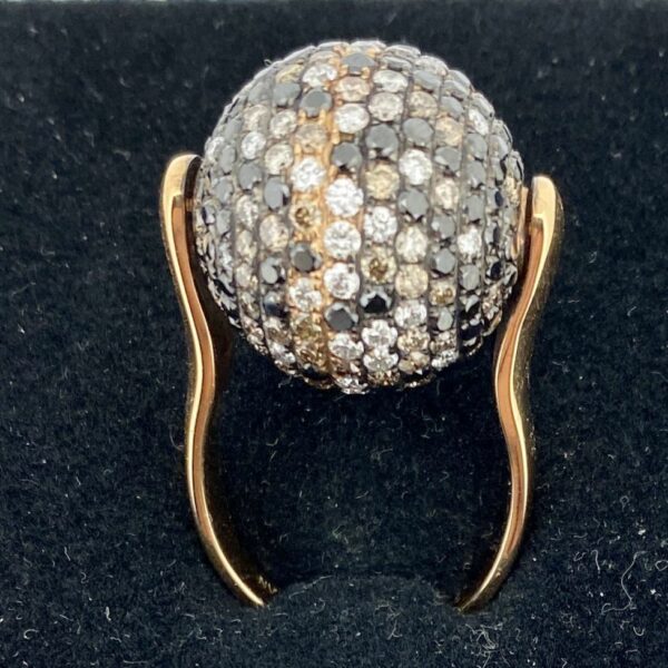 S1108 Ring Kugel mit Diamanten