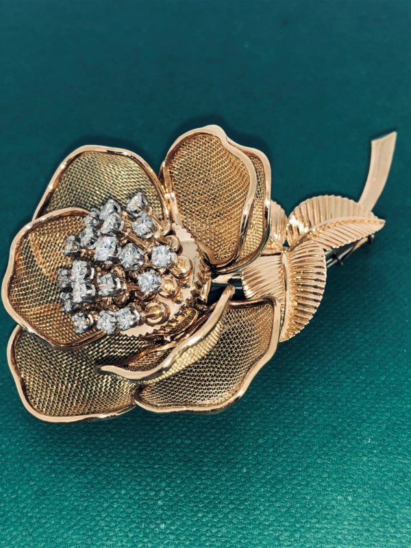 S1037 Brosche Blume