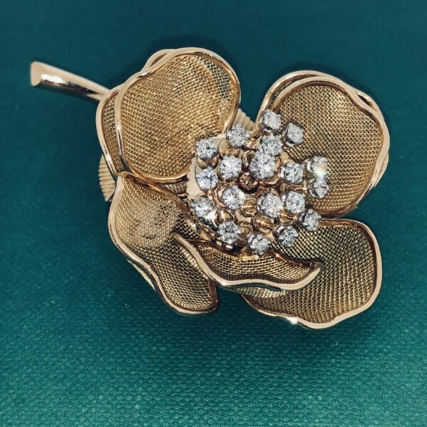 S1037 Brosche Blume