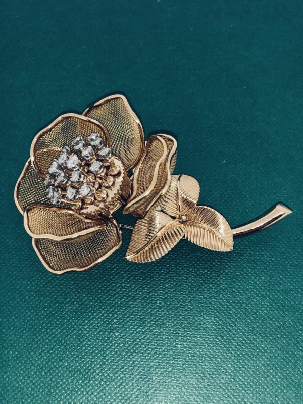 S1037 Brosche Blume – Bild 3