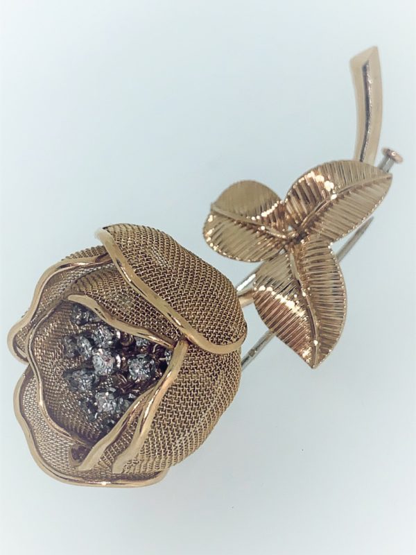 S1037 Brosche Blume – Bild 5