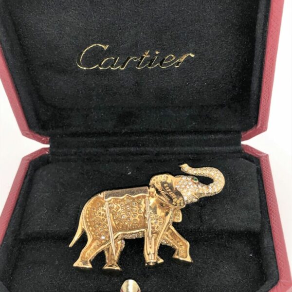 S1019 CARTIER Paris Brosche Elefant